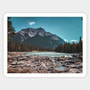 Jasper National Park Mountain Landscape Photo V3 Sticker